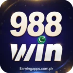 988 win game logo with earningapps.com.pk