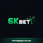 6K Bet logo with earningapps.com.pk