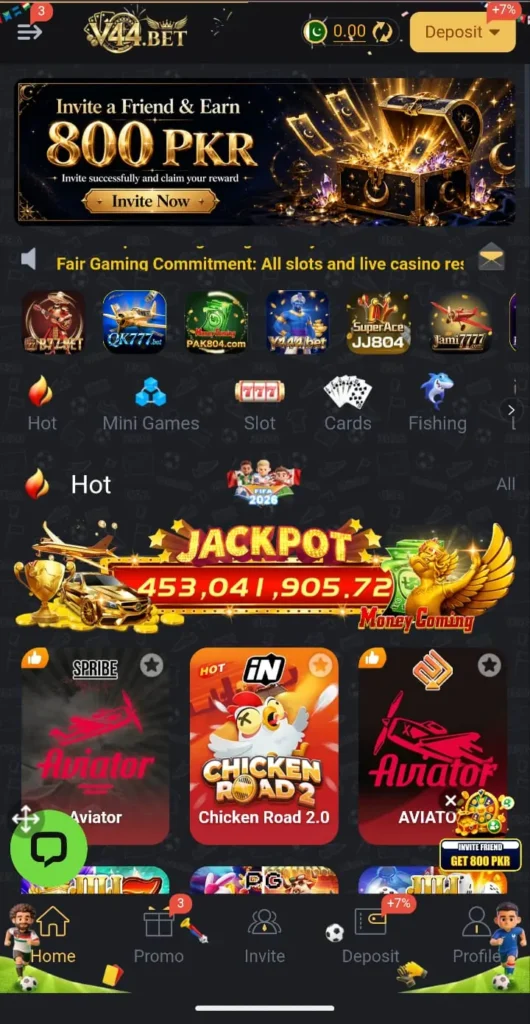 V44 Bet Game Home Image