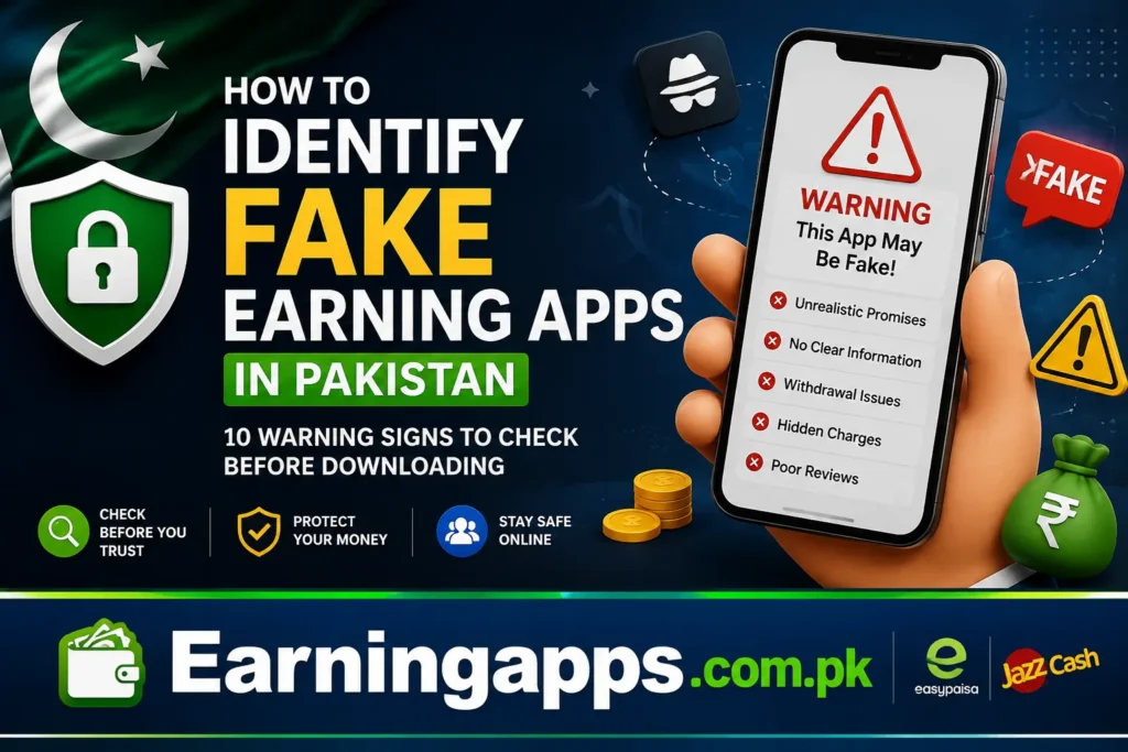 How to Indentify Fake Earning apps in Pakistan